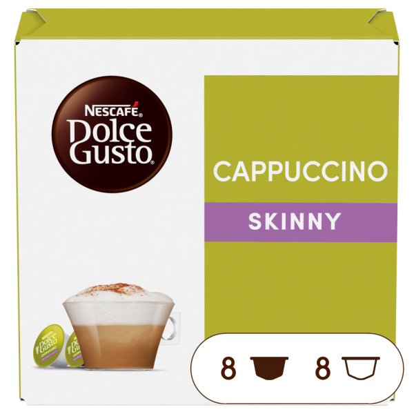 Caja de 16  cápsulas Cappuccino Skinny de NESCAFÉ Dolce Gusto