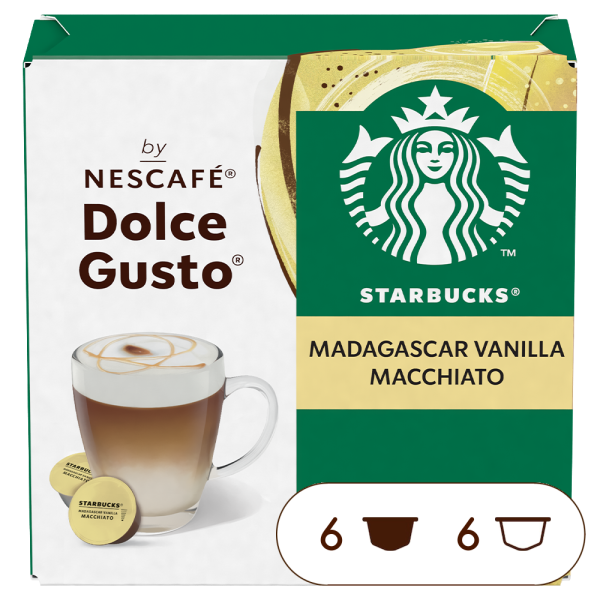 Caja de 12  cápsulas Latte Macchiato Vanilla de NESCAFÉ Dolce Gusto